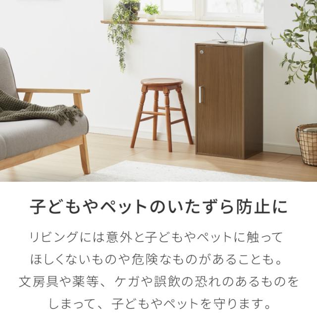 カラーボックス 3段 A4 2個セット 木目 鍵付き 扉付き 幅35cm レイアウト自由自在 収納 収納ボックス 整理整頓 カラーボックス3段 A4サイズ 本棚 ラック 収納ラック 鍵付きラック レイアウト自_5