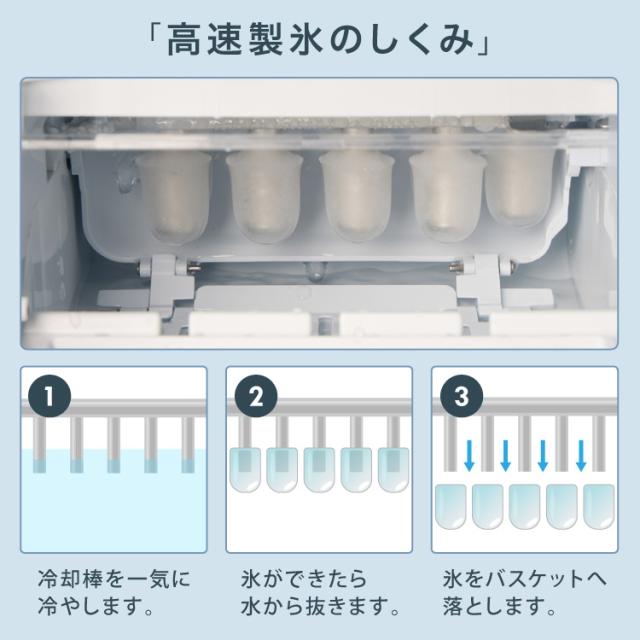 simplus 製氷機 最短6分 透明氷 氷作り 5サイズ調整可能 最小