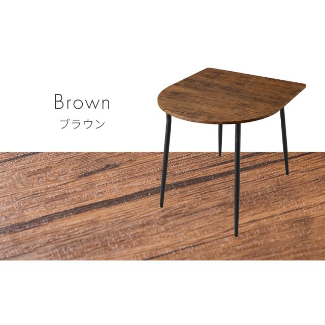 ダイニングテーブル 半円 80×90cm 壁付け カフェテーブル 2人用 二人用 80cm 円形 丸 テーブル 木目調 カフェ風 ダイニング 省スペース コンパクト おしゃれ【送料無料】_16