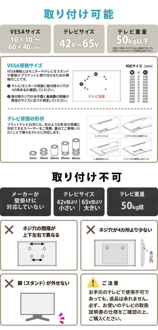 ハンドル操作で簡単昇降&縦横回転OK!会議室・展示会・サイネージ活用に最適な多機能テレビスタンド 42~65型対応 VESA規格対応 昇降ハンドル付きテレビスタンド(代引不可)【送料無料】_13