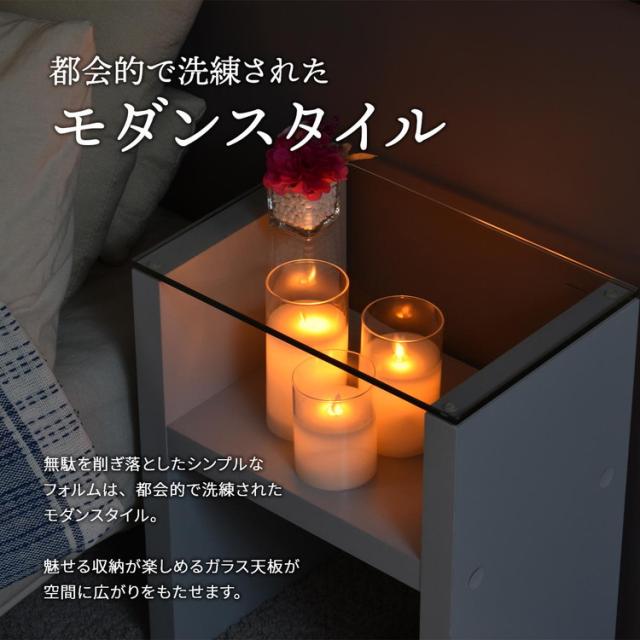 【新着商品】VECELO サイドテーブル ナイトテーブル 強化ガラス製天板 引き VECELO サイドテーブル ナイトテーブル 強化ガラス製天板 引き出し付き