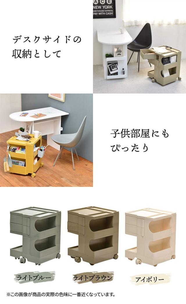 REP 2ドロワーワゴン 360°収納×回転スライドトレイ付き多機能ワゴン収納ワゴン キャスター付き 回転式 スライドトレイ付き 2段収納 ABS樹脂製 サイドワゴン 多機能収納【送料無料】_13