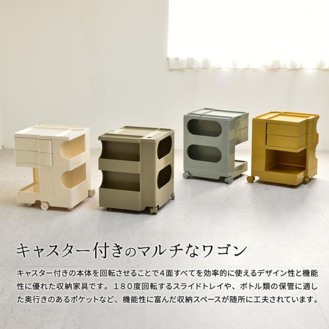 REP 2ドロワーワゴン 360°収納×回転スライドトレイ付き多機能ワゴン収納ワゴン キャスター付き 回転式 スライドトレイ付き 2段収納 ABS樹脂製 サイドワゴン 多機能収納【送料無料】_2