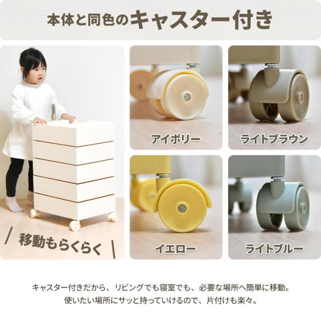 360回転ワゴン 5段 見渡せる引き出し収納 アースカラー360度回転ワゴン 回転式収納ワゴン 5段収納ワゴン 引き出し回転ワゴン ワゴン収納 おしゃれ収納 アースカラー家具【送料無料】_5