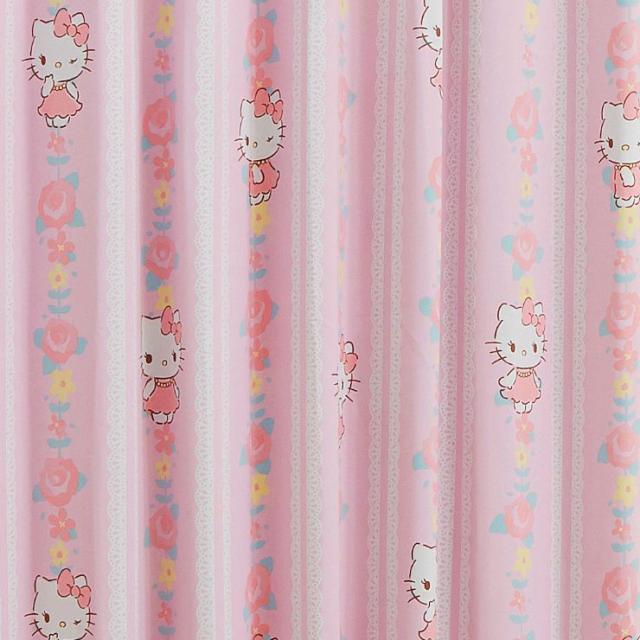 遮光カーテン 2枚組 キティ 【3サイズ】 幅100cm 丈135cm 丈