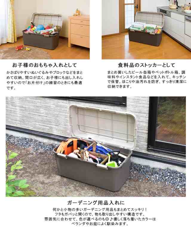 収納ボックス 2個セット フタ付き プラスチック コンテナ ボックス 屋外 ガーデニング アウトドア キャンプ ストッカー2個セット ルームの通販はau Pay マーケット リコメン堂