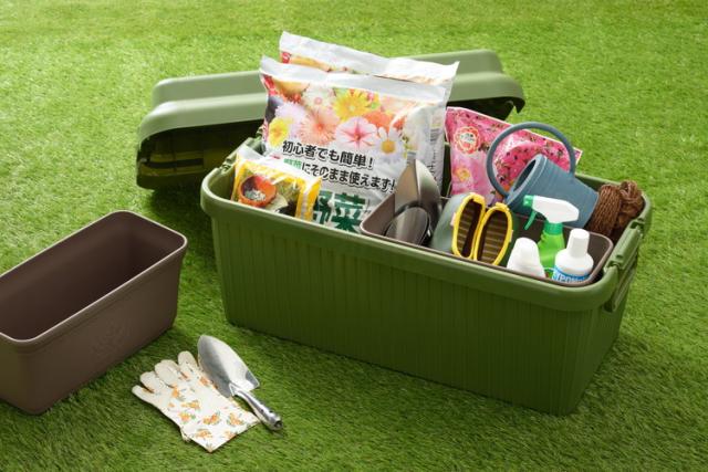 2個セット コンテナボックス 蓋付き ベリアスボート Lサイズ 収納ボックス 収納ケース VA-L アウトドア キャンプ ベンチ 頑丈 丈夫 スツール 収納BOX おしゃれ サンカ(代引不可)【送料無料】_11