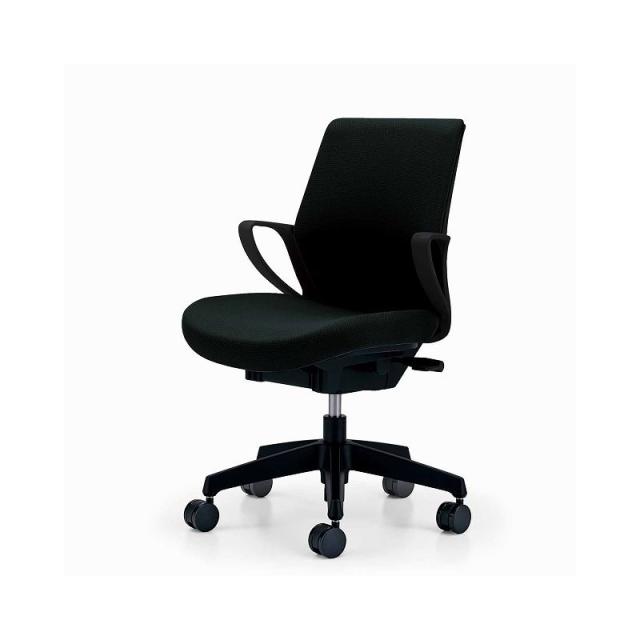 コクヨ オフィスチェア ピコラ CR-G530E6GRE6-W ローバック ブラックシェル 布ブラック カーペット用 【配送・組立・設置込】(代引不可) の通販は 38,360円