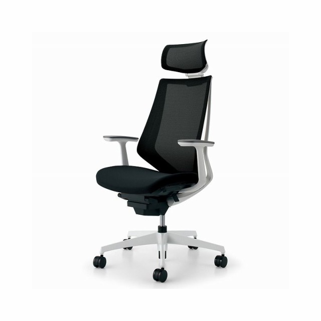 コクヨ オフィスチェア デュオラ CR-GW3005E1KZB6-W ヘッドレスト付 T型肘 ホワイトカーペット用 【配送・組立・設置込】(代引不可)【送 |au PAY マーケット