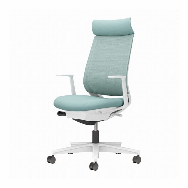 メーカー直送 コクヨ オフィスチェア 椅子 イス チェア ミトラ2 L型肘 ホワイトグレー ターコイズ オフィスチェア