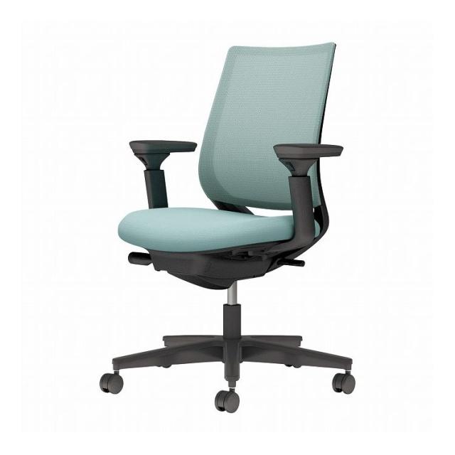 【メーカー直送】 コクヨ オフィスチェア 椅子 イス チェア ミトラ2 可動肘 ブラック アッシュターコイズ(代引不可)【送料無料】