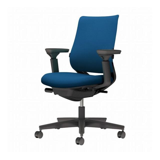 【メーカー直送】 コクヨ オフィスチェア 椅子 イス チェア ミトラ2 可動肘 ランバー付 ブラック プルシアンブルー(代引不可)【送料無料】