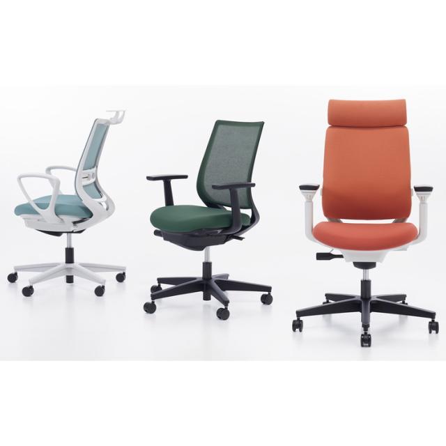 【メーカー直送】 コクヨ オフィスチェア 椅子 イス チェア ミトラ2 サークル肘 ホワイトグレー ライトオリーブ(代引不可)【送料無料】