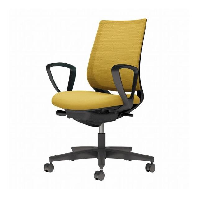【メーカー直送】 コクヨ オフィスチェア 椅子 イス チェア ミトラ2 サークル肘 ブラック オリーブイエロー(代引不可)【送料無料】の通販は