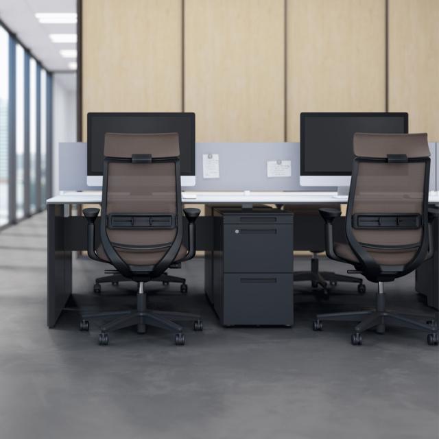 【メーカー直送】 コクヨ オフィスチェア 椅子 イス チェア ミトラ2 L型肘 ランバー付 ホワイトグレー ターコイズ(代引不可)【送料無料】