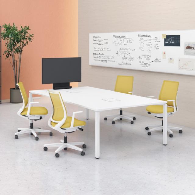 【メーカー直送】 コクヨ オフィスチェア 椅子 イス チェア ミトラ2 肘無 ランバー付 ホワイトグレー ライトオリーブ(代引不可)【送料無料】