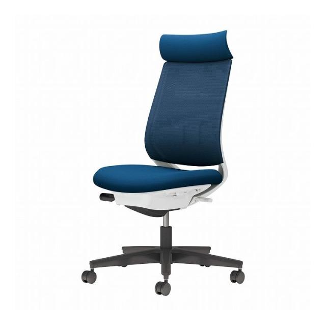 コクヨ オフィスチェア 椅子 イス チェア ミトラ2 肘無 ランバー付 ホワイトグレー プルシアンブルー C04-B302MW-E1T6T62 (代引不可)【送料無料】