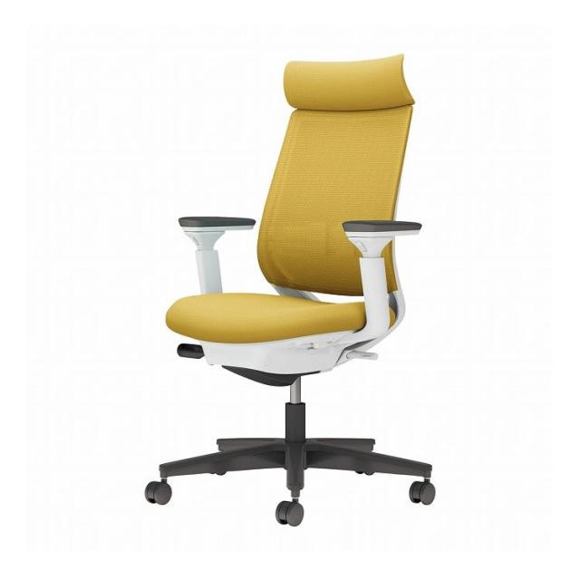 【メーカー直送】 コクヨ オフィスチェア 椅子 イス チェア ミトラ2 可動肘 ランバー付 ホワイトグレー オリーブイエロー(代引不可)【送料無料】の通販はパソコン・オフィスチェア