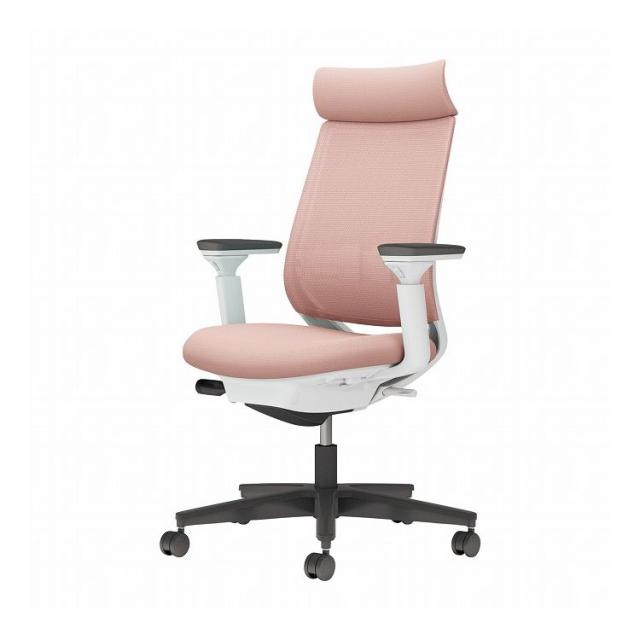 コクヨ オフィスチェア 椅子 イス チェア ミトラ2 可動肘 ランバー付 ホワイトグレー アッシュピンク C04-B332MU-E19G9G2 (代引不可)【送料無料】