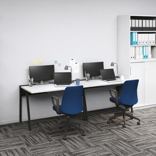 【メーカー直送】 コクヨ デスク リーン LEAN 平机 本体色 ブラック 天板色 ナチュラル(代引不可)【送料無料】の通販は