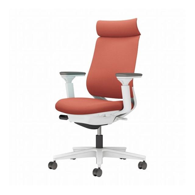 【メーカー直送】 コクヨ オフィスチェア 椅子 イス チェア ミトラ2 可動肘 ホワイトグレー ソフトテラコッタ(代引不可)【送料無料】の通販は 73,930円