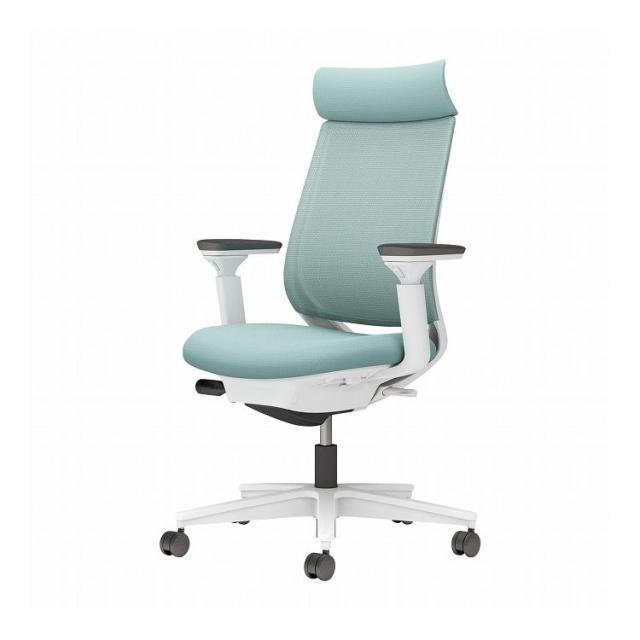 【メーカー直送】 コクヨ オフィスチェア 椅子 イス チェア ミトラ2 可動肘 ホワイトグレー アッシュターコイズ(代引不可)【送料無料】の通販は