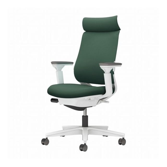 【メーカー直送】 コクヨ オフィスチェア 椅子 イス チェア ミトラ2 可動肘 ランバー付 ホワイトグレー ディープグリーン(代引不可)【送料無料】の通販は