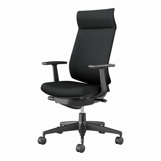 【メーカー直送】オフィスチェア ウィザード4 アディショナルバック T型肘 ブラック脚 本体ブラック C06-B412SW-BKVZE61 カーペット用 ブラック(代引不可)【送料無料】