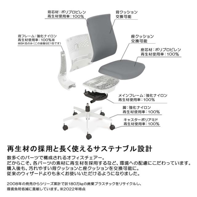 【メーカー直送】オフィスチェア ウィザード4 ハイバック 可動肘 ホワイト脚 本体ホワイトグレー C06-W232CW-E1G4Q41 カーペット用 ライトオリーブ(代引不可)【送料無料】