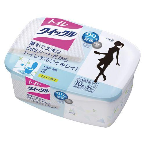 花王 トイレクイックル 容器入 10枚入 1 個 283061 文房具 オフィス 用品