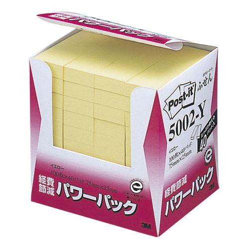 スリーエムジャパン ポストイット再生紙パワーパック ふせん 1 箱 5002-Y 文房具 オフィス 用品【送料無料】