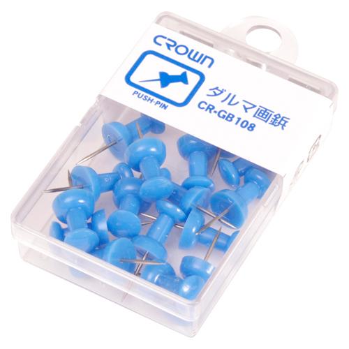 クラウン ダルマ画鋲 青 1 個 CR-GB108BL 文房具 オフィス 用品の通販 