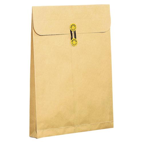 高春堂 間伐材クラフト保存袋 マチヒモ付 角0 120g 50枚入 1 箱 173-60 文房具 オフィス 用品【送料無料】