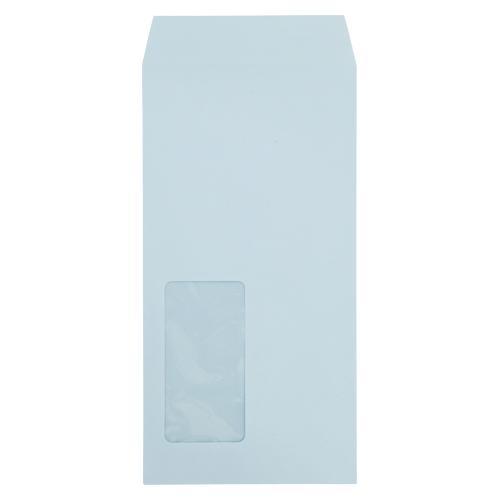 寿堂紙製品工業 マド付封筒 80g 長3 ブルー 1000枚入 1 箱 03229 文房具 オフィス 用品【送料無料】