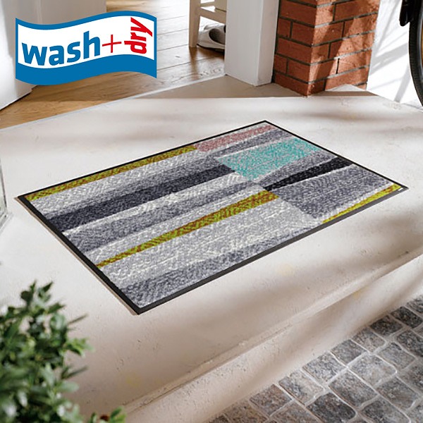 玄関マット wash+dry C024A Farsund 50×75cm 柄物 おしゃれ 滑り止めラバーつき(代引不可)【送料無料】の通販は 5,143円