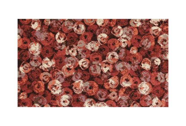 玄関マット wash+dry K013E Punilla red 70×120cm 柄物 おしゃれ 滑り止めラバーつき(代引不可)【送料無料】_1