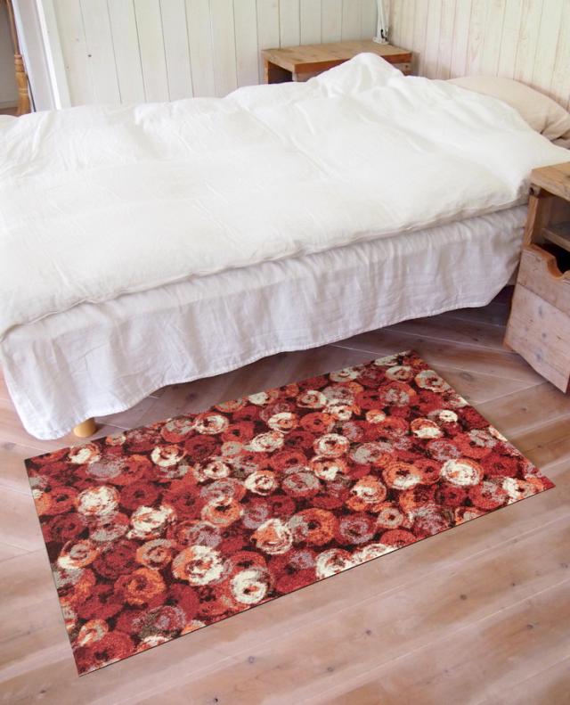 玄関マット wash+dry K013E Punilla red 70×120cm 柄物 おしゃれ 滑り止めラバーつき(代引不可)【送料無料】_2