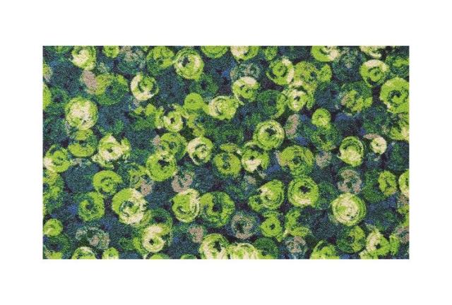 玄関マット wash+dry K015E Punilla green 70×120cm 柄物 おしゃれ 滑り止めラバーつき(代引不可)【送料無料】_1