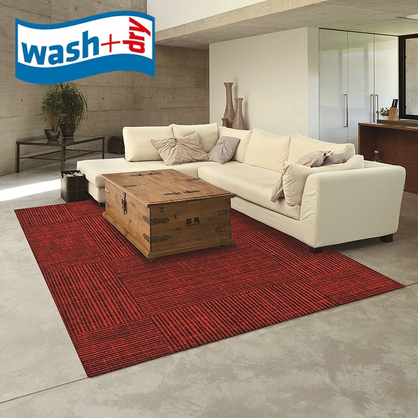 ラグマット wash+dry K018K Marsala Mood 140×200cm 柄物 おしゃれ 滑り止めラバーつき(代引不可)【送料無料】の通販は