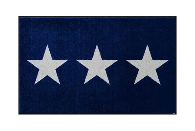 玄関マット wash+dry C027B Stars navy 75x120cm 柄物 おしゃれ 滑り止めラバーつき(代引不可)【送料無料】_1