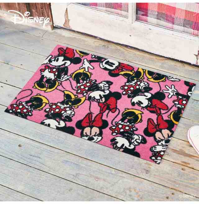 Minnie ミニー 50x75cm マット 玄関マット エントランスマット ディズニー キャラクター ミニーマウス かわいい ピンク 代引不可 送料の通販はau Pay マーケット リコメン堂