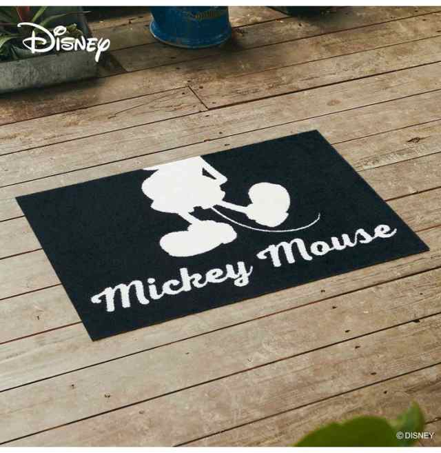 感謝価格 Mickey ミッキー シルエット ホワイト 50x75cm マット 玄関マット エントランスマット ディズニー シンプル おしゃれ モノクロ 別注 Centrodeladultomayor Com Uy