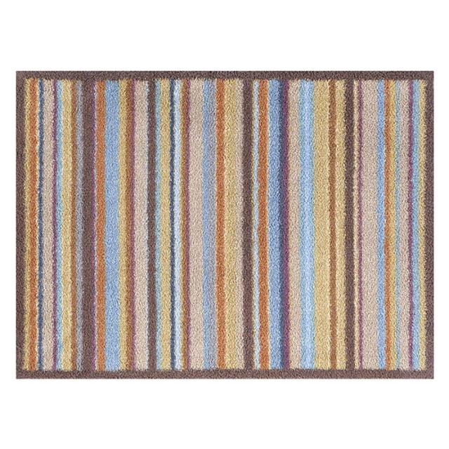 玄関マット Turtle Mat TM Serena Stripe 60×85cm 滑り止めラバーつき 柄物 おしゃれ マット コットン ブリティッシュ(代引不可)【送料無料】の通販は 6,811円