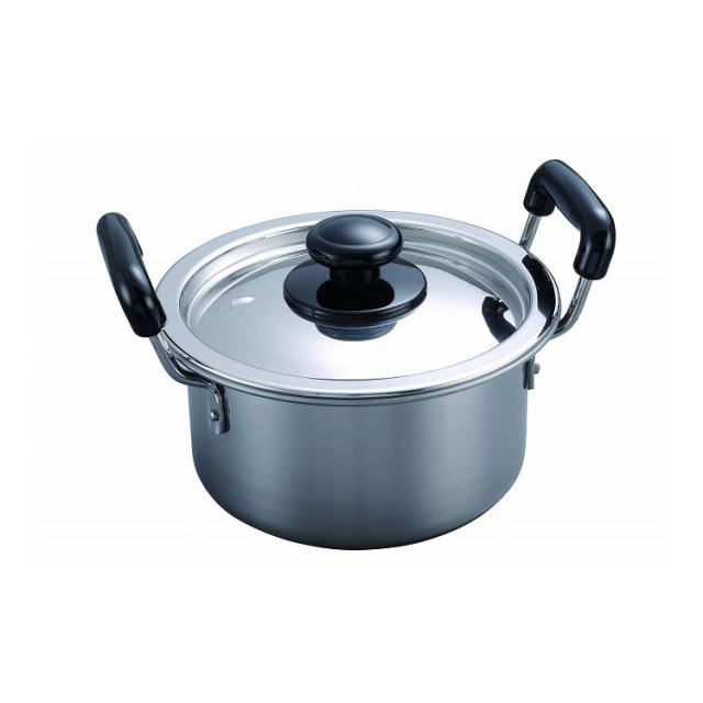 カンダ 18-0モリブデン実用鍋 両手 30cm (9.3L) 389012【送料無料】