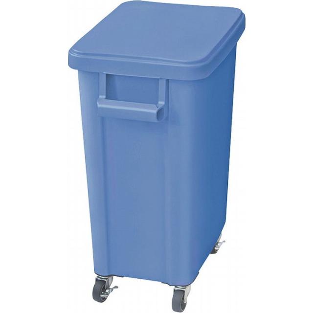 厨房用キャスターペール (蓋付) 70L・排水栓付 ブルー カンダ 605692【送料無料】