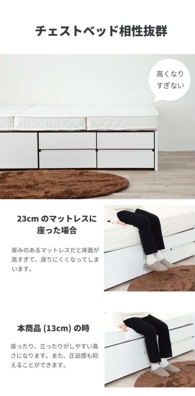 マットレス ダブル 薄型三つ折りポケットコイルマットレス 敷布団 敷き布団 マット 寝具 インテリア 家具 M6071 D 三つ折りポケットコイルマットレス ダブルサイズ Dサイズ(代引不可)【送料無料】_6