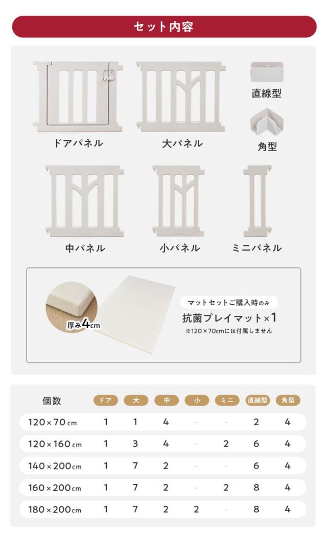 popomi ポポミ ベビーサークル tree ツリー ハイタイプ 長方形 赤ちゃん ベビー 子ども 子供 キッズ 簡単 扉付き ドア付き パネル ベビーフェンス ベビーゲート プレイサークル 幅120cm 奥行160cm(_14