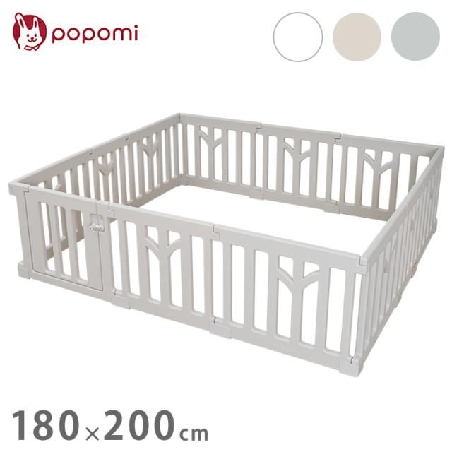 ベビーサークル ベビーフェンス ベビーゲート ブラック 1448 ベビーサークル 木製 8枚パネル オートクローズ 天然木