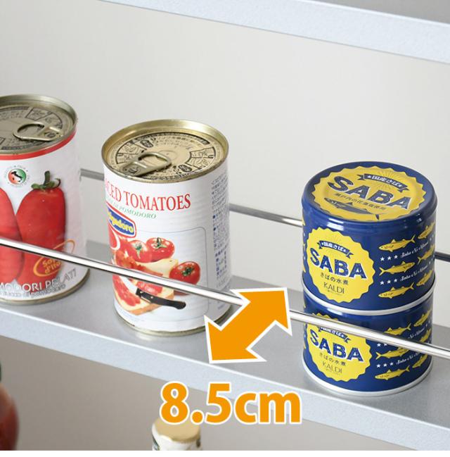 日本製 燕三条 ステンレスすき間収納 幅10cm ロータイプ 高さ81cm 棚板調節 隙間収納 すき間収納 キッチン収納(代引不可)【送料無料】_6