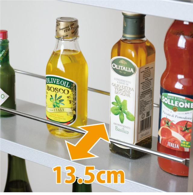 日本製 燕三条 ステンレスすき間収納 幅15cm ハイタイプ 高さ159cm 棚板調節 隙間収納 すき間収納 キッチン収納(代引不可)【送料無料】_4